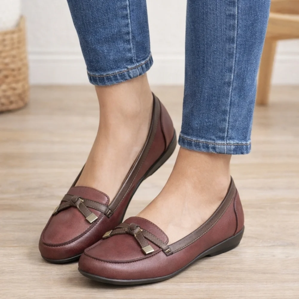 Natural Soul Gracee Classic Minimalist Vegan Leather Comfort Loafers 9M